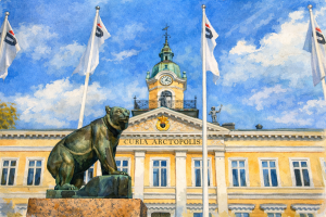 Karhupatsas ja Curia Arctopolis kaupungintalo